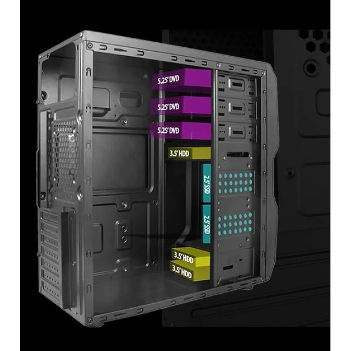VENTO TA-K62 650W Siyah Mid Tower ATX Kasa