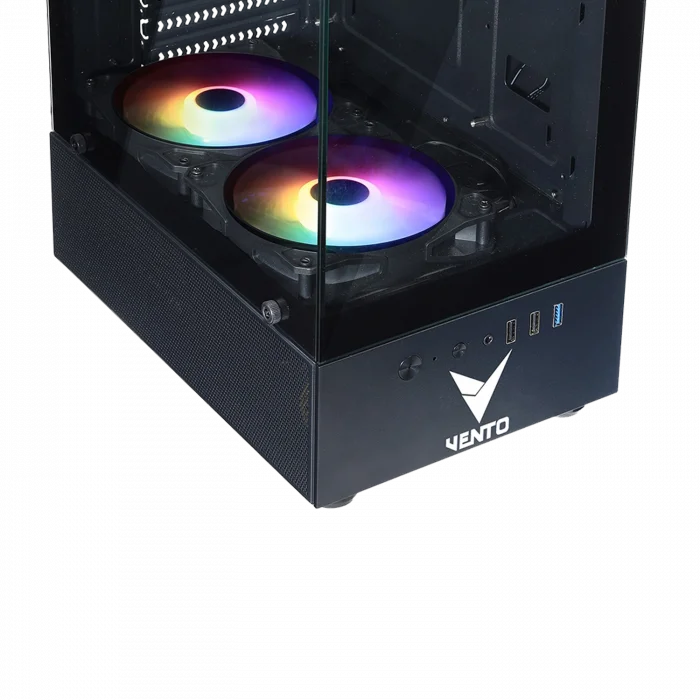 VENTO VG2803F 650W Siyah Temper Camlı Mid Tower ATX Kasa