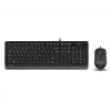 A4 TECH F1010 Q Türkçe USB Multimedya Gri 1600dpi Klavye+ Mouse
