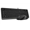 A4 TECH F1010 Q Türkçe USB Multimedya Gri 1600dpi Klavye+ Mouse