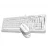 A4 TECH F1010 Q Türkçe USB Multimedya Beyaz 1600dpi Klavye+ Mouse