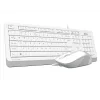 A4 TECH F1010 Q Türkçe USB Multimedya Beyaz 1600dpi Klavye+ Mouse