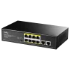 CUDY FS1010PG 10 Port Mbit 8 Port PoE+ 120W 2xGbit Uplink Desktop Yönetilemez Metal Kasa Switch