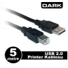 DARK DK-CB-USB2PRNL500 5 Mt USB 2.0 Yazıcı ve Data Kablosu (B-Tip)