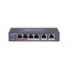 HIKVISION DS-3E0106P-E/M 6 Port Mbit 4 Port PoE 35W 2xMbit Uplink Desktop Yönetilemez Metal Kasa Switch
