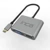 INCA ITPC-06T USB C 4ü 1 Arada Adaptör USB C – HDMI+VGA+USB Güç Dağıtım Adaptörü