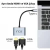 INCA ITPC-06T USB C 4ü 1 Arada Adaptör USB C – HDMI+VGA+USB Güç Dağıtım Adaptörü