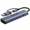 INCA IUTP-5T 3 Port USB/Type-C X3 USB 3.0 + Type-C Ethernet RJ45 Aluminyum Kasa