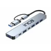 INCA IUTP-7T 7 Port X5 USB 3.0 + 2 Type-C Aluminyum Çoklayıcı