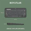 LOGITECH K380S PEBBLE KEYS 2 ÇOKLU CİHAZ ÖZELLİKLİ BLUETOOTH TÜRKÇE Q KLAVYE GRİ 920-011859