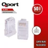 QPORT Q-J650 CAT6 50 LİK RJ-45 KONNEKTÖR