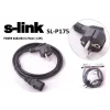 S-LINK SL-P175 1.5 Mt 0.75mm Lüks Kalın PC Power Kablosu