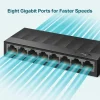 TP-LINK LS1008G 8 port Gbit Desktop Yönetilemez Plastik Kasa Switch