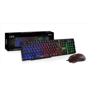 INCA IKG-448 Q Türkçe USB Siyah RAINBOW EFECT MEKANİK HİSLİ Klavye+ Mouse