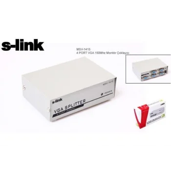 S-LINK MSV-1415 4 Port VGA Monitör Çoklayıcı (150 MHZ)