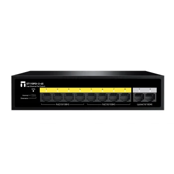 STONET ST110PDI-2-65 10 Port Mbit 8 Adet Poe 65W 2xMbit Uplink Yönetilemez Metal Kasa Switch