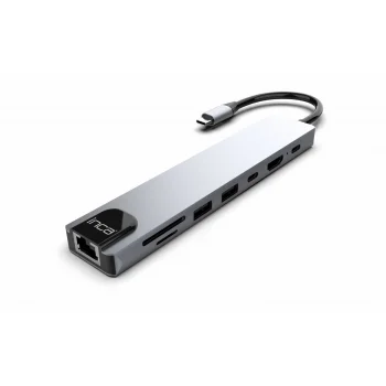 INCA ITPC-7T 8 Port Type-C Hub+Çevirici Aluminyum Çoklayıcı