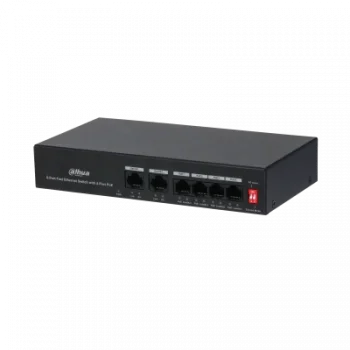 DAHUA DH-PFS3006-4ET-36 6 Port Mbit 4 Port PoE 36W 2xMbit Uplink Desktop Yönetilemez Switch
