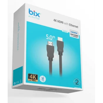 BIX NHD05 5 Mt 4K 60Hz Yüksek Hizli HDMI Kablo