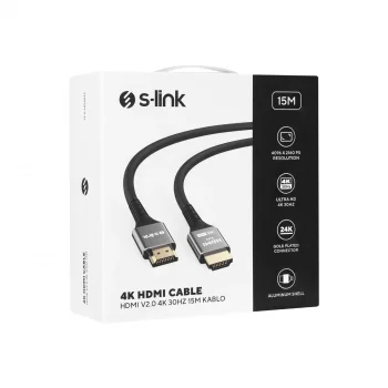 S-LINK SLX-HD4K15 15 Mt (4096*2160) 30Hz HDMI Kablo