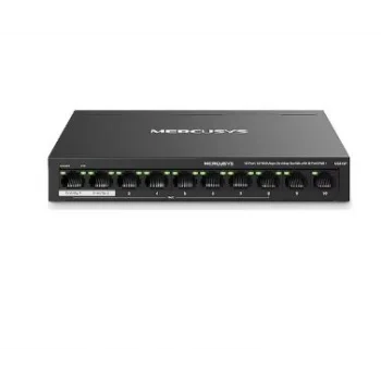 TP-LINK MERCUSYS MS110P 10 Port Mbit 8 Port PoE+ 65W 2xMbit Uplink Desktop Yönetilemez Çelik Kasa Switch