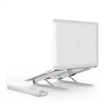 BIX Saiji X2-GY 11- 17 Arasi Tasinabilir Katlanir Alüminyum Notebook Sogutucu Stand Beyaz