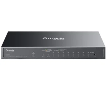 TP-LINK OMADA ES210GP 10 Port Gbit 8 Port PoE+ 63W 1xGbit+1xSFP Uplink Desktop Yönetilebilir Switch
