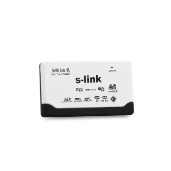 S-LINK SLX-A62 TF+M2 USB Harici Beyaz Kart Okuyucu