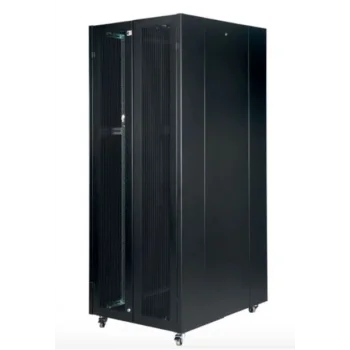 LANDE LN-HL-42U80100-BL-BAAA 42U 80X100 Dikili Tip Bos Kabinet Ön Arka Kapak Perfore