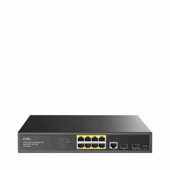 CUDY GS2008PS2 8 Port Gbit 8 Port PoE+ 120W 2xSFP Desktop/Rackmont Yönetilebilir (L2) Metal Kasa Switch
