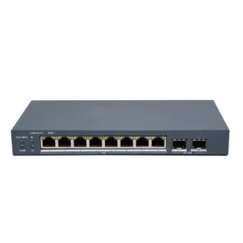 HIKVISION DS-3E1510P-EI/M-8P2F 10 Port Gbit 8 port poe 80W 2xSFP Uplink Yönetilebilir Metal Kasa