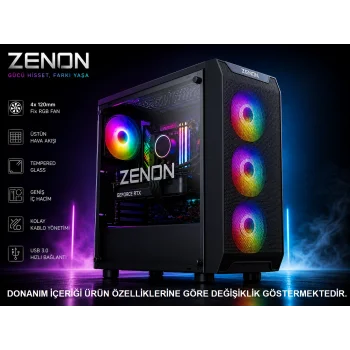 ZENON Gaming ZG-175 i5-14400F 16GB 1TB SSD 8gb RTX5050 DOS Masaüstü Oyun Bilgisayarı (3 Yıl Garanti)