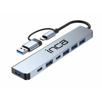 INCA IUTP-7T 7 Port X5 USB 3.0 + 2 Type-C Aluminyum Çoklayıcı