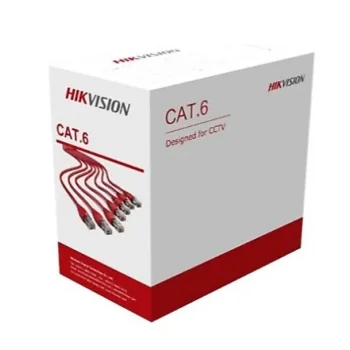 HIKVISION DS-1LN6U-G CAT6 UTP 305 Metre 23 AWG 0.55 mm Network Kablosu Saf Bakir Gri