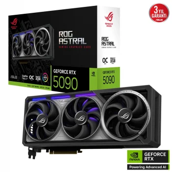 ASUS ROG-ASTRAL-RTX5090-O32G-GAMING 32GB Geforce RTX5090 GDDR7 512bit 2xHDMI 3xDP 16x Ekran Karti (ARGB)