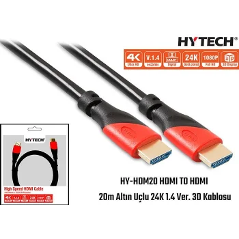 HYTECH HY-HDM20 20 Mt Altın Uçlu 24K 1.4 Ver. 3D HDMI Kablo