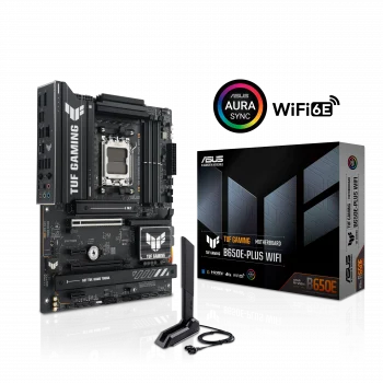 ASUS TUF GAMING B650E-PLUS WIFI B650 DDR5 (Vga Yok) GLan 2.5G ATX HD DP WIFI BT M2 RGB AM5 AMD Anakart