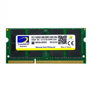 8 GB DDR3 1600MHZ TWINMOS 1.5 NB MDD38GB1600N
