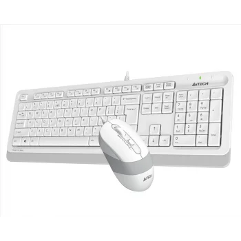 A4 TECH F1010 Q Türkçe USB Multimedya Beyaz 1600dpi Klavye+ Mouse