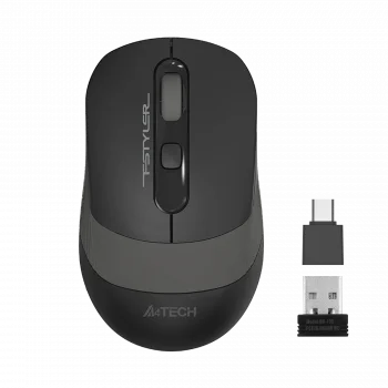 A4 TECH FG10CS AIR2 Nano Alıcılı Kablosuz 2000dpi Gri Sessiz Şarjlı Mouse