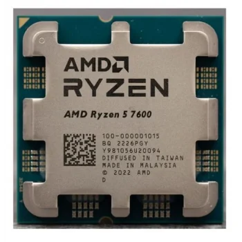 AMD Ryzen 5 7600 (6 Çekirdek) 3.8GHz ~ 5.1GHz 32mb AM5 İşlemci Tray (Fansız)