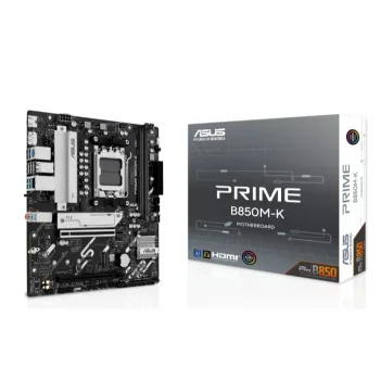 ASUS PRIME B850M-K DDR5 8400MHZ 1XHDMI 1XDP 2XM.2 USB2.0 MATX AM5(AMD AM5 9000/8000/7000 SERİLERİ İLE UYUMLU)