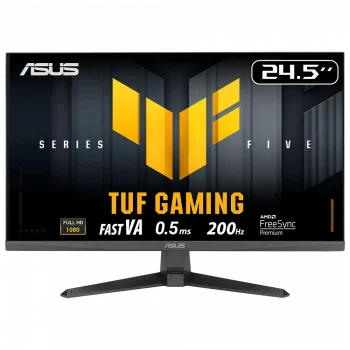ASUS VG257Q5A TUF GAMING 24.5 LED 1ms 200Hz 1920x1080 FullHD 2xHDMI DP Multimedya (Vesa) Free Pre ELMB Siyah Monitör
