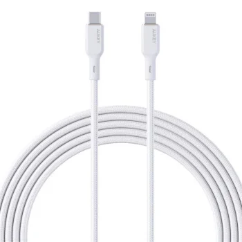 AUKEY CB-NCL1-WH NAYLON ÖRGÜLÜ 3A 480MBPS TYPE-C LIGHTNING KABLOSU 1.8MT