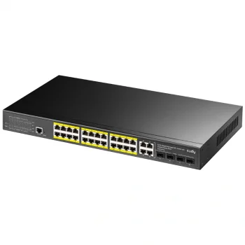 CUDY GS2028PS4-300W 28 Port Gbit 24 Port PoE+ 300W 4xCombo Uplink Yönetilebilir (L2) Switch