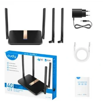 CUDY LT500_EU/AU 4 Port 10/100Mbps AC1200 4 Anten Masaüstü