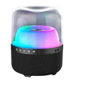 LECOO RS19 RGB Aydınlatmalı 10W Siyah Bluetooth/USB/SD Taşınabilir Hoparlör