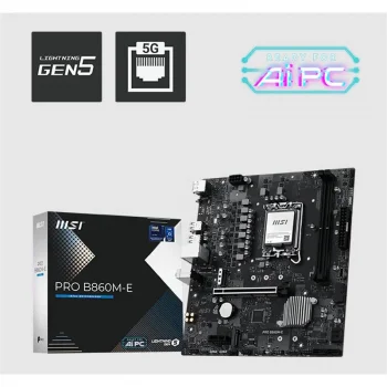 MSI PRO B860M-E DDR5 9066MHZ 1XHDMI 1XDP 2XM.2 USB MATX 1851P(INTEL ULTRA PROCESSORS SERIES 2)