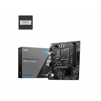 MSI PRO H610M-E H610 DDR4 Vga GLan mATX HDMI M2 USB3.2 1700p Anakart