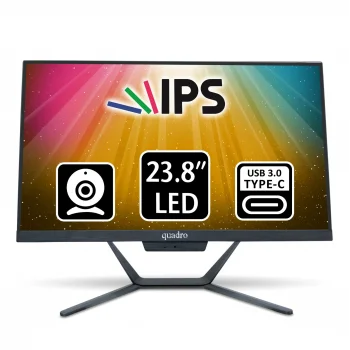 QUADRO STARK H324 13165 i5-13400 16GB 512GB SSD 23.8 Siyah DOS All in One PC